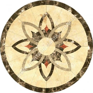 24" Coffee Marble Garden Table Top Handmade Mosaic Inlay Decor Furniture H5040