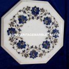 Marble Coffee Outdoor Table Top Lapis Lazuli Inlay Floral Corridor Decor H4099