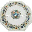 Marble Coffee Outdoor Table Top Multi Inlay Floral Handicraft Patio Decor H3057