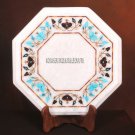 Marble Top Coffee Kitchen Table Turquoise Marquetry Inlay Outdoor Decor H3735