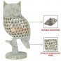 4.5" Natural Soapstone Handcrafted Mother Owl Filigree Inlaid Housewarming Gifts