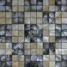 24" Marble Table Black and Yellow Mother of Pearl Inlay Mosaic Cubes Design E270 24" Marble Table Black and Yellow Mother of Pearl Inlay Mosaic Cubes Design E270