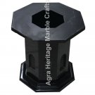 24"x15" Filigree Design Black Marble Handmade Decorative Base Stand E578 24"x15" Filigree Design Black Marble Handmade Decorative Base Stand E578