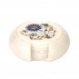 White Marble Coffee Coaster Set Lapis Lazuli Stone Inlay Kitchen Art Decor H3565
