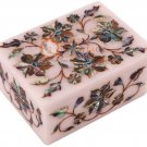 4"x3"x2" Marble Jewelry Vintage Box Pauashell Floras Pietradura Columbus Gift