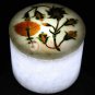 2"x2" Marble Ring Storage Box Carnelian Floral Multi Stone Design Christmas Gift