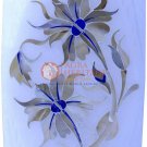 4" Marble Table Decor Pen Stand Real Mop Gemstone Floral Art Christmas Gift Deco