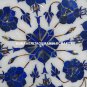 Marble Serving Tray Plate Kishti Lapis Stone Mosaic Inlay Collectible Gift H1339