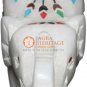2.5" White Trunk Up Elephant Statue Multi Stone Inlay Design Columbus Eve Gifts