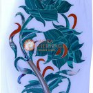 4" White Marble Pen Stand Malachite Pietradura Floral Decorative Veterans Gift
