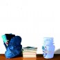 4" White Handmade Pen Organizer Holder Malachite Floral Interior Christmas Gift