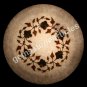 7"x7" White Collectible Serving Plate Pauashell Inlay Gemstone Art Columbus Gift
