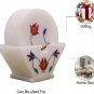 Marble White Handmade Coffee Mug Coaster Set Inlay Semi Precious Floral Art Deco