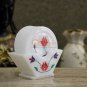 Marble White Handmade Coffee Mug Coaster Set Inlay Semi Precious Floral Art Deco