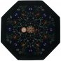 12"x12" Marble Black Custom Table Top Inlaid Stone Floral Semi Precious Art Deco