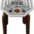 12"x12" Marble Handmade Coffee table Top With 15" Tall Stand Inlay Floral Arts 12"x12" Marble Handmade Coffee table Top With 15" Tall Stand Inlay Floral Arts