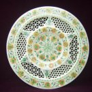 10" Grill Marble Round Serving Plate Hakik Malachite Inlay Stone Home Decor 10" Grill Marble Round Serving Plate Hakik Malachite Inlay Stone Home Decor