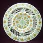 10" Grill Marble Round Serving Plate Hakik Malachite Inlay Stone Home Decor