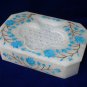 6"x4"x1.5" White Marble Jewellry Box Turquoise Marquetry Filigree Inlay Gifts