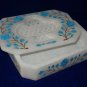 6"x4"x1.5" White Marble Jewellry Box Turquoise Marquetry Filigree Inlay Gifts