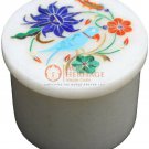 2"x2" Marble Ring Target Box Lapis Floras Parrot Semi Precious Art Veterans Gift