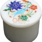 2"x2" Marble Ring Target Box Lapis Floras Parrot Semi Precious Art Veterans Gift