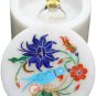 2"x2" Marble Ring Target Box Lapis Floras Parrot Semi Precious Art Veterans Gift
