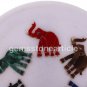 8" Marvelous Handmade Dinning Plate Multi Stone Elephant Design Christmas Gift