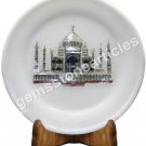 8"x8" Marble White Dinner Plate Handmade Taj Mahal Inlay Art New Year Eve Gifts 8"x8" Marble White Dinner Plate Handmade Taj Mahal Inlay Art New Year Eve Gifts