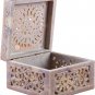 4"x4" Soapstone Jewelry Vintage Box Filigree Inlaid Design Thanksgiving Gift Art