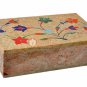 6"x4"x2" Soapstone Jewelry Custom Box Carnelian Pietradura Floral Design Decor