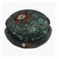 Green Marble Round Coaster Set Floral Inlay Marquetry Arts Kitchen Decor E1965