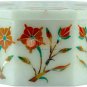 3"x3"x2" Marble Jewelry Custom Box Carnelian Marquetry Floral Art Halloween Gift