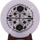 8" Marble White Dinner Plate inlay Black Z Italian Floral Work Thanksgiving Gift 8" Marble White Dinner Plate inlay Black Z Italian Floral Work Thanksgiving Gift