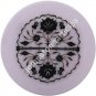 8" Marble White Dinner Plate inlay Black Z Italian Floral Work Thanksgiving Gift