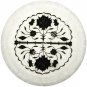 8" Marble White Dinner Plate inlay Black Z Italian Floral Work Thanksgiving Gift
