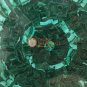 24" Green Marble Round Coffee Table Top Malachite Geometrical Inlay