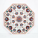 White Marble Coffee Custom Table Top Carnelian Semi Precious Art Bedroom Decor