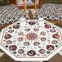 White Marble Coffee Custom Table Top Carnelian Semi Precious Art Bedroom Decor