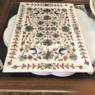 9"x12" Marble Serving Tray Precious Pauashell Inlay Peacock Art Gift Decor H4372