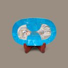 Marble Random Art Collectible Food Serving Tray Turquoise Inlaid Stone Art Decor Marble Random Art Collectible Food Serving Tray Turquoise Inlaid Stone Art Decor