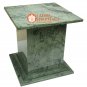 Green Marble Coffee Table Top Mother of Pearl Precious Inlay With Base H4040A