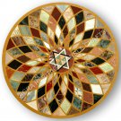 30" Marble Top Coffee Side Table Multi Marquetry Inlay Home Decor Gift E1344