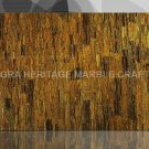 4'x2' Tiger Eye Gold Inlaid Marble Living Room Dining Table Top Patio Decor E234