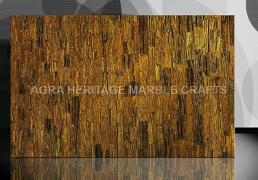 4'x2' Tiger Eye Gold Inlaid Marble Living Room Dining Table Top Patio Decor E234