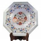 1'x1' Marble Coffee Outdoor Table Top Peacock Precious Inlay Kitchen Decor E124