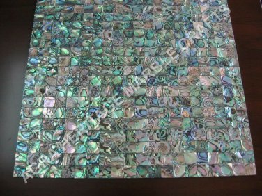 15" Pauashell Random Marble Corner Coffee Outdoor Table Top Hallway Decor H5091A