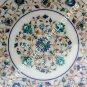 Beautiful Marble Hallway Corner Top Table Malachite Inlay Floral Art Decor H5384