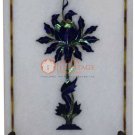 8"x6" Marble Top Wall Decor Tile Lapis Inlaid Marquetry Floral Christmas Gift