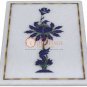 8"x6" Marble Top Wall Decor Tile Lapis Inlaid Marquetry Floral Christmas Gift